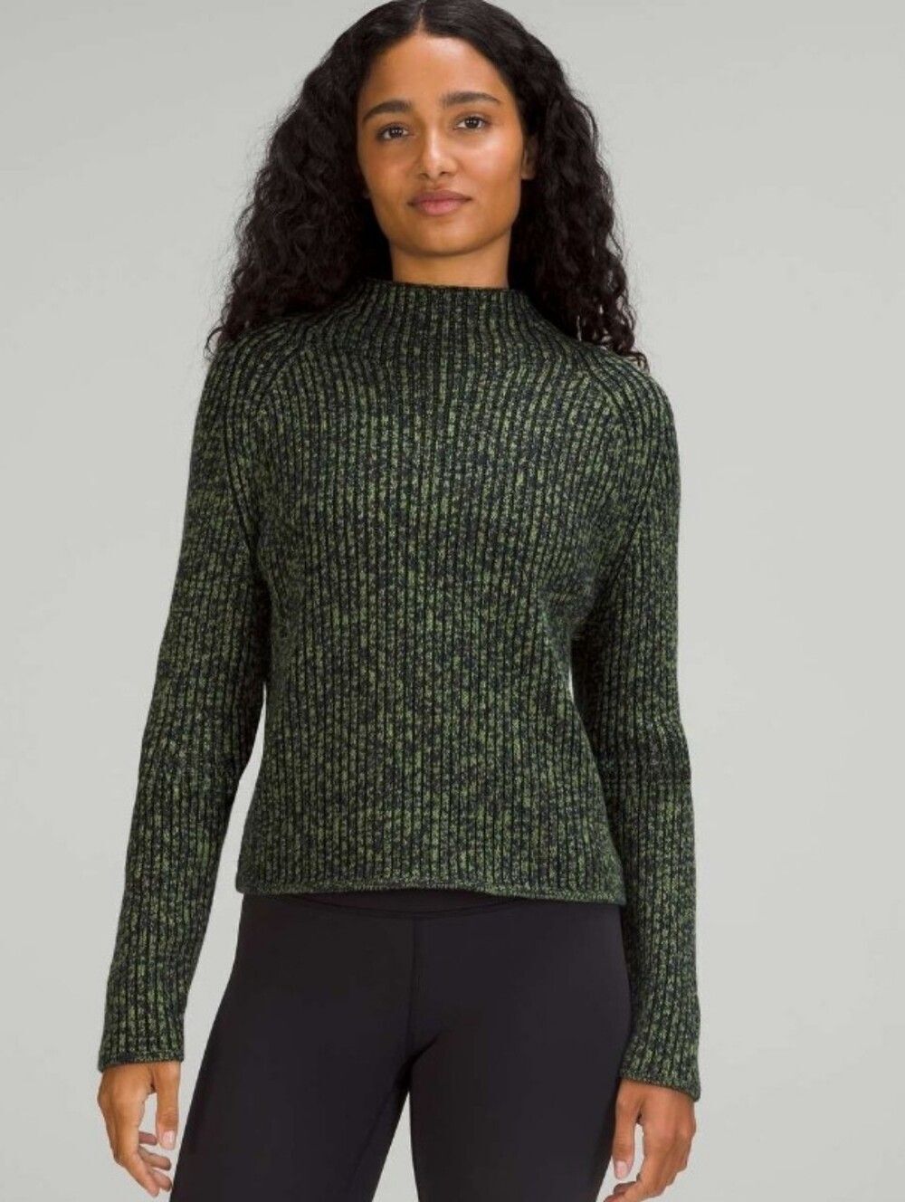 Lululemon Cotton-Cashmere Blend Mock Neck Sweater